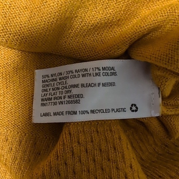 A New Day Women's Mustard Yellow Long Sleeve Knit Pullover Soft Sweater Small - Picture 5 of 5